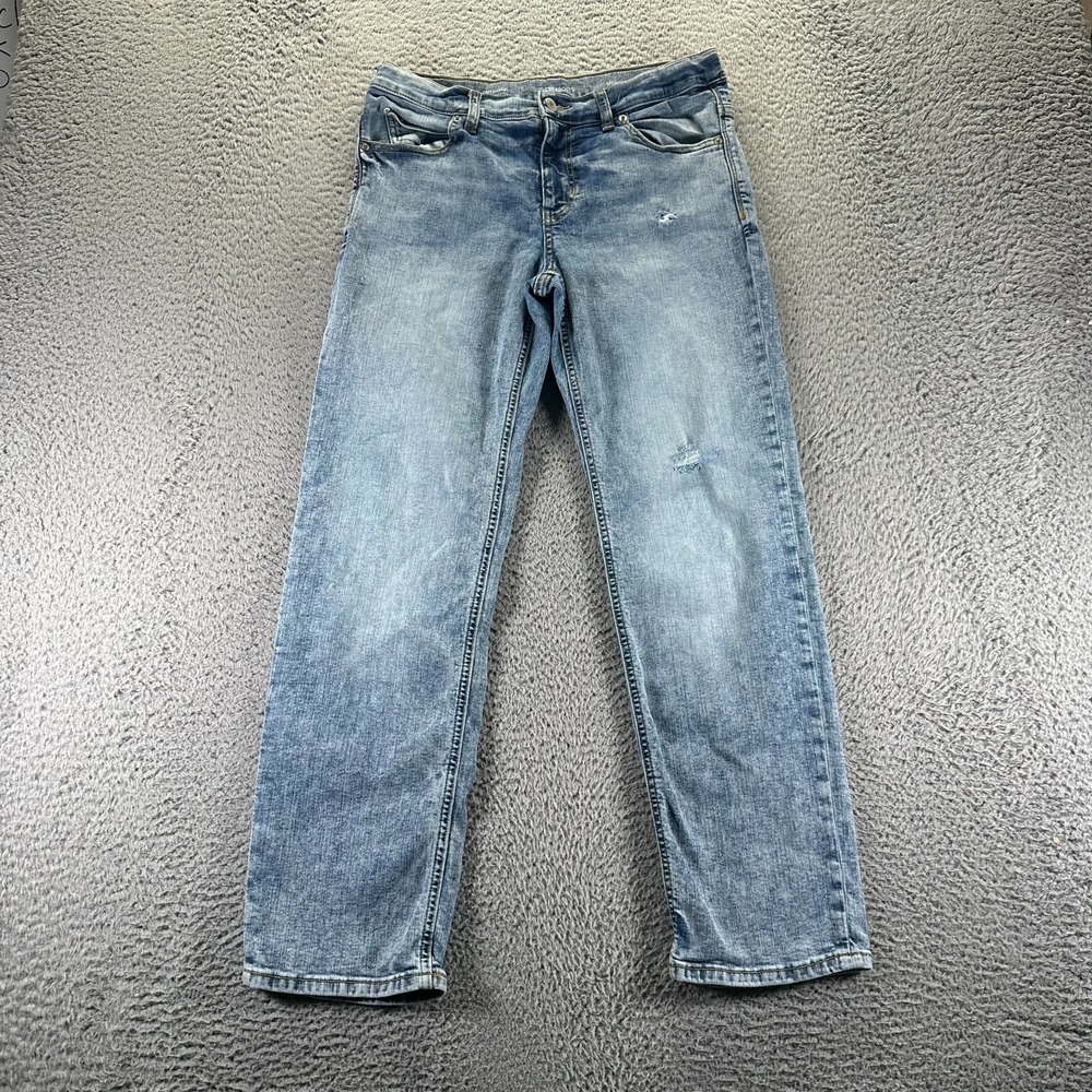 Thereabouts Jeans Boys 16 Blue Cotton‎ Denim Straight Light Wash Faded Workwear